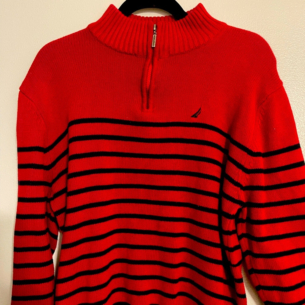 1/4 Náutica mens Button Down sweater